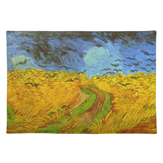 Vincent van Gogh Wheat Field with Crows Cloth Placemat (Front)