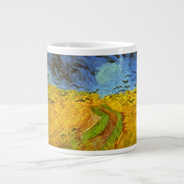 Vincent van Gogh Wheat Field with Crows Giant Coffee Mug (Front)