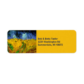Vincent Van Gogh Wheat Field with Crows Label