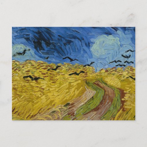 Vincent Van Gogh Wheat field with Crows Postcard