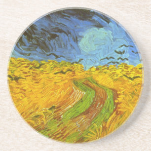 Vincent van Gogh Wheat Field with Crows Sandstone Coaster