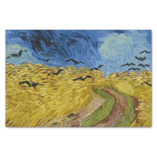 Vincent Van Gogh Wheat field with Crows Tissue Paper