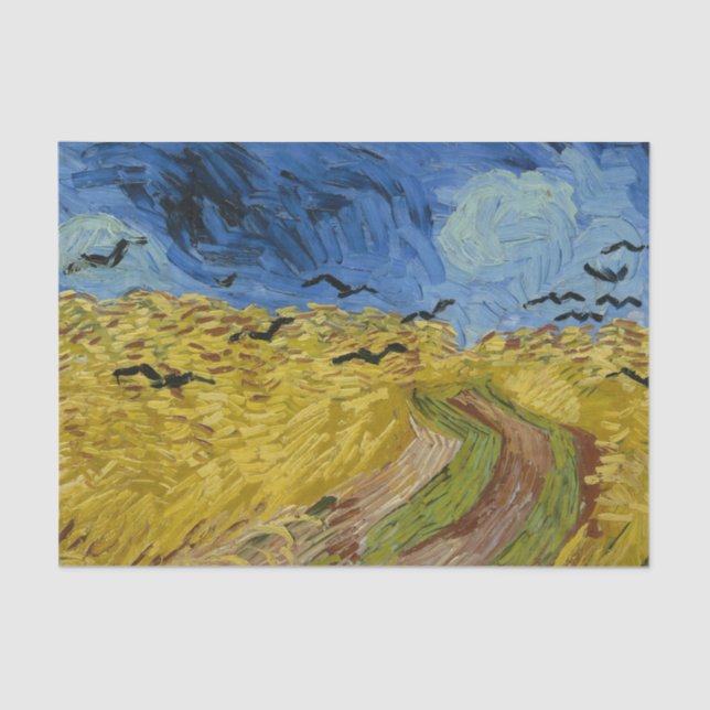 Vincent Van Gogh Wheat field with Crows Tissue Paper (Front)
