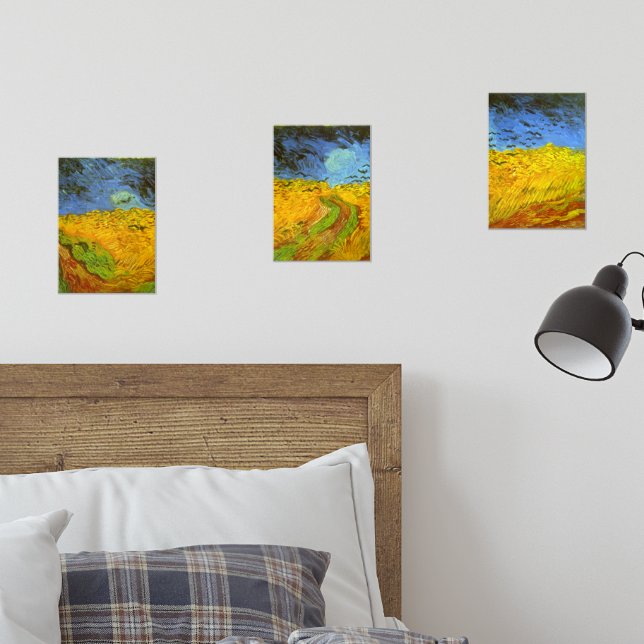 Vincent van Gogh Wheat Field with Crows Wall Art Sets (Bedroom)