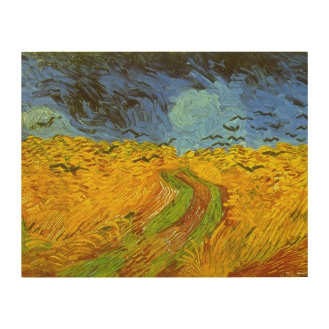Vincent van Gogh Wheat Field with Crows Wood Wall Art (Front)