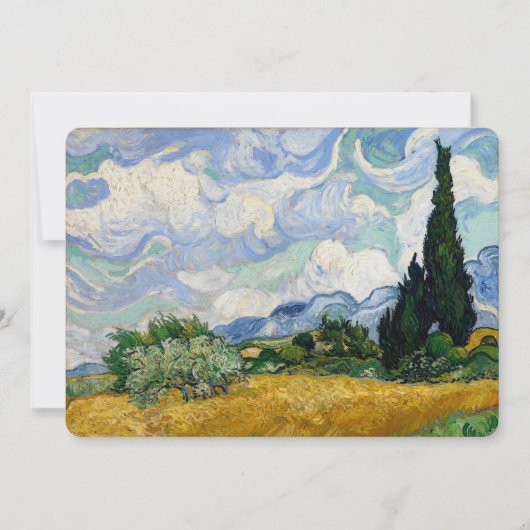 Vincent Van Gogh Wheat Field With Cypresses (Front)