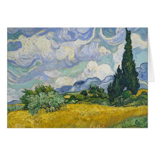 Vincent Van Gogh Wheat Field with Cypresses