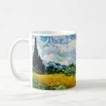 Vincent Van Gogh Wheat Field with Cypresses (1889) Coffee Mug<br><div class="desc">Pretty , Vintage , Beautiful painting Wheat Field with Cypresses by Vincent Van Gogh Sticker.This is an old masterpiece from the dutch master painter Vincent Van Gogh. This painting is a part of his wheat field series. This series of natural landscapse paintings were inspired by the view of the Alpilles...</div>