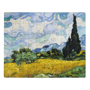 Vincent Van Gogh Wheat Field with Cypresses (1889) Jigsaw Puzzle