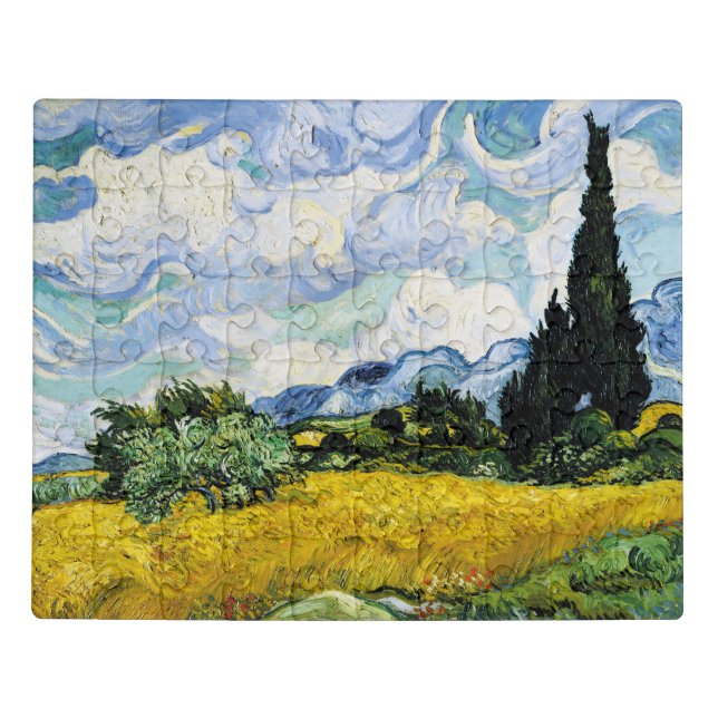 Vincent Van Gogh Wheat Field with Cypresses (1889) Jigsaw Puzzle (Puzzle Horizontal)
