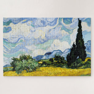 Vincent Van Gogh Wheat Field with Cypresses (1889) Jigsaw Puzzle