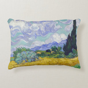 Vincent Van Gogh - Wheat Field with Cypresses Accent Pillow