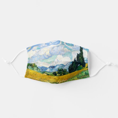 Vincent Van Gogh Wheat Field with Cypresses Adult Cloth Face Mask