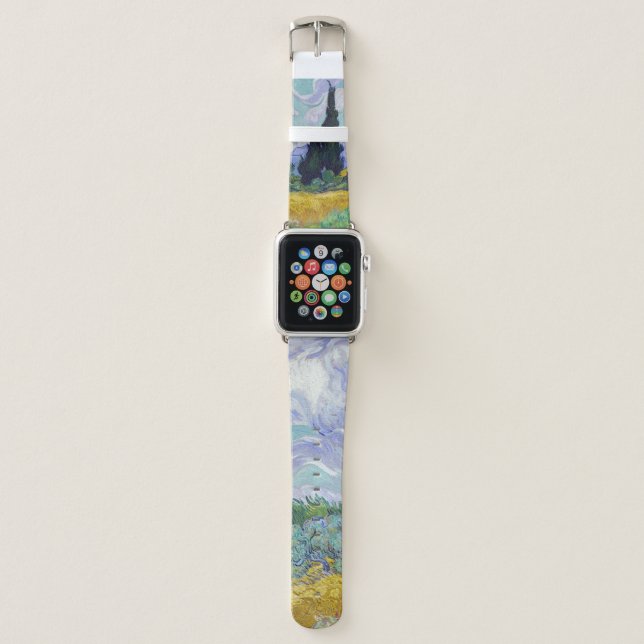Vincent Van Gogh - Wheat Field with Cypresses Apple Watch Band (Front)