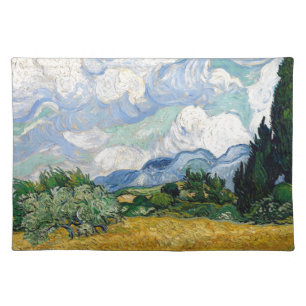 Vincent Van Gogh Wheat Field with Cypresses Art Placemat