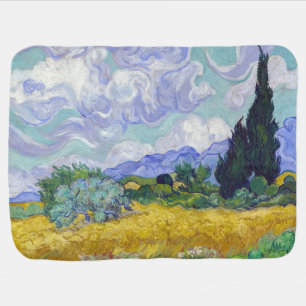 Vincent Van Gogh - Wheat Field with Cypresses Baby Blanket