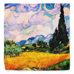 Vincent Van Gogh Wheat Field with Cypresses Bandana