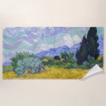 Vincent Van Gogh - Wheat Field with Cypresses Beach Towel<br><div class="desc">Wheat Field with Cypresses / Champ de ble avec cypres - Vincent Van Gogh,  September 1889</div>