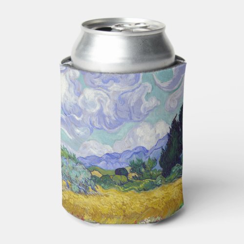 Vincent Van Gogh _ Wheat Field with Cypresses Can Cooler