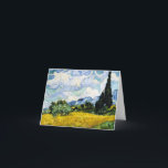 Vincent Van Gogh Wheat Field with Cypresses Card<br><div class="desc">Pretty , Vintage , Beautiful painting Vincent Van Gogh Wheat Field with Cypresses Sticker.This is an old masterpiece from the dutch master painter Vincent Van Gogh. This painting is a part of his wheat field series. This series of natural landscapse paintings were inspired by the view of the Alpilles mountains...</div>