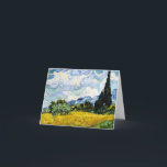 Vincent Van Gogh Wheat Field with Cypresses Card<br><div class="desc">Pretty , Vintage , Beautiful painting Vincent Van Gogh Wheat Field with Cypresses Sticker.This is an old masterpiece from the dutch master painter Vincent Van Gogh. This painting is a part of his wheat field series. This series of natural landscapse paintings were inspired by the view of the Alpilles mountains...</div>