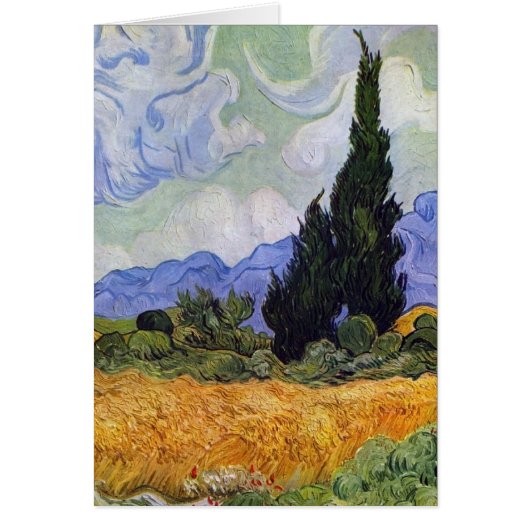 Vincent van Gogh - Wheat Field with Cypresses Cards (Front)