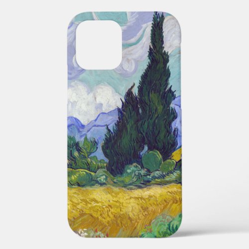 Vincent Van Gogh _ Wheat Field with Cypresses iPhone 12 Case