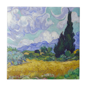 Vincent Van Gogh - Wheat Field with Cypresses Ceramic Tile