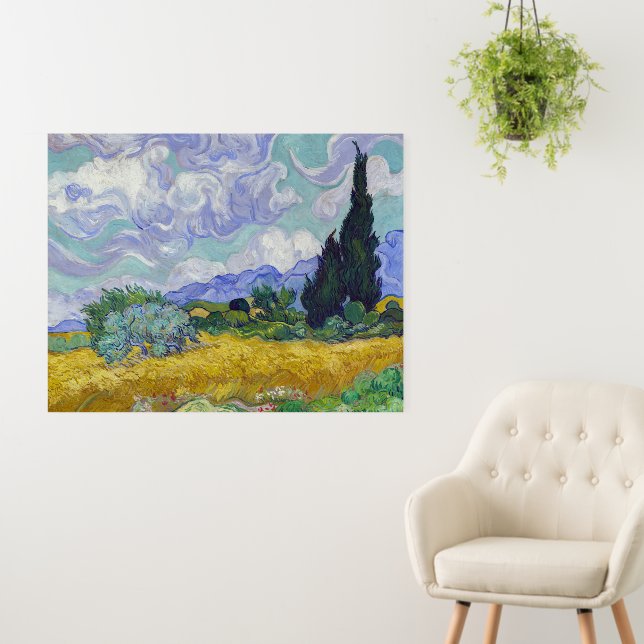 Vincent Van Gogh - Wheat Field with Cypresses Foam Board (In Situ (Wall))