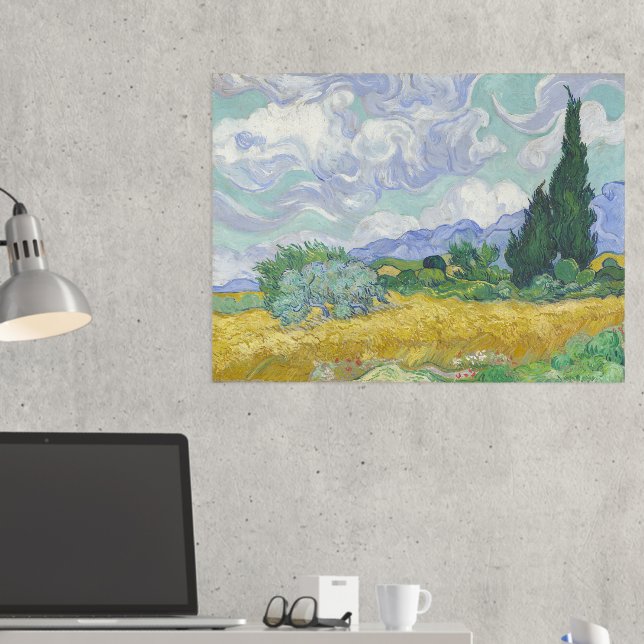 Vincent Van Gogh, Wheat Field with Cypresses Foil Prints (In Situ (Desk 2))