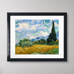 Vincent Van Gogh - Wheat Field with Cypresses Framed Art