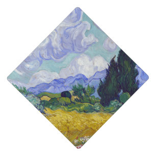 Vincent Van Gogh - Wheat Field with Cypresses Graduation Cap Topper