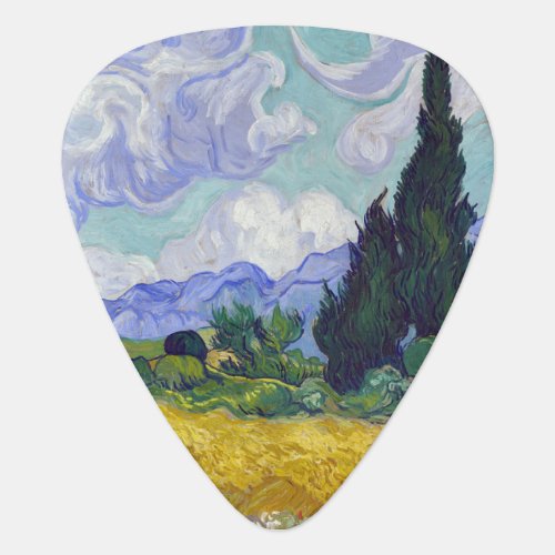 Vincent Van Gogh _ Wheat Field with Cypresses Guitar Pick