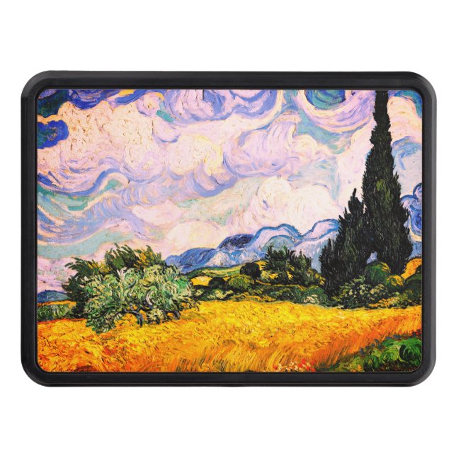 Vincent Van Gogh Wheat Field with Cypresses  Hitch Cover (Front)