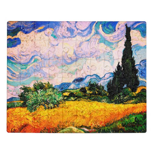 Vincent Van Gogh Wheat Field with Cypresses Jigsaw Puzzle