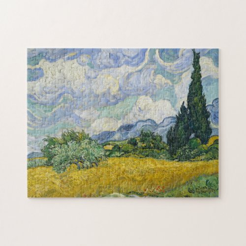 Vincent Van Gogh Wheat Field with Cypresses Jigsaw Puzzle