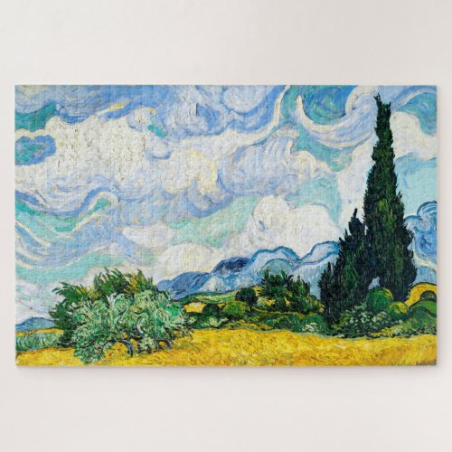 Vincent Van Gogh Wheat Field with Cypresses Jigsaw Puzzle