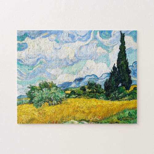 Vincent Van Gogh Wheat Field with Cypresses Jigsaw Puzzle