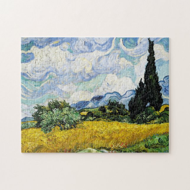 Vincent Van Gogh Wheat Field with Cypresses Jigsaw Puzzle (Horizontal)