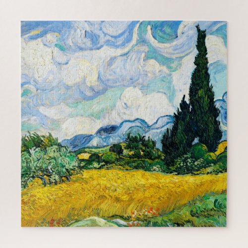 Vincent Van Gogh Wheat Field with Cypresses Jigsaw Puzzle