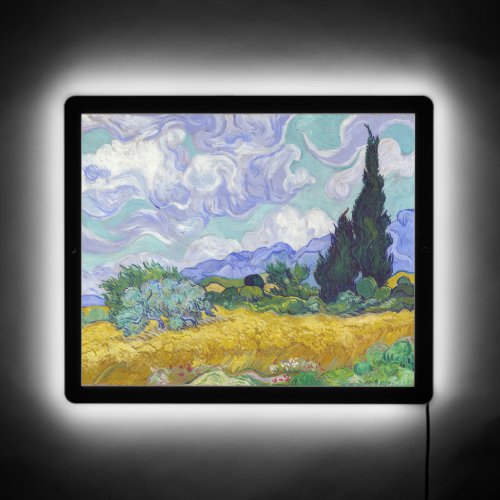 Vincent Van Gogh _ Wheat Field with Cypresses LED Sign