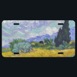 Vincent Van Gogh - Wheat Field with Cypresses License Plate<br><div class="desc">Wheat Field with Cypresses / Champ de ble avec cypres - Vincent Van Gogh,  September 1889</div>