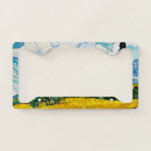 Vincent Van Gogh Wheat Field with Cypresses   License Plate Frame
