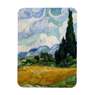 Vincent Van Gogh Wheat Field With Cypresses Magnet