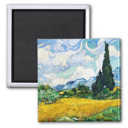 Vincent Van Gogh Wheat Field with Cypresses Magnet