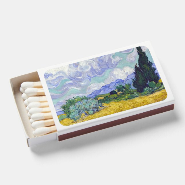 Vincent Van Gogh - Wheat Field with Cypresses Matchboxes (Front Open)