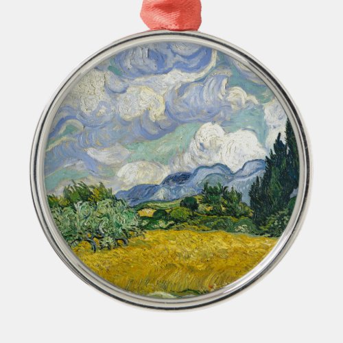 Vincent Van Gogh Wheat Field with Cypresses Metal Ornament