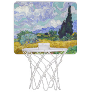 Vincent Van Gogh - Wheat Field with Cypresses Mini Basketball Hoop