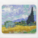 Vincent Van Gogh - Wheat Field with Cypresses Mouse Pad<br><div class="desc">Wheat Field with Cypresses / Champ de ble avec cypres - Vincent Van Gogh,  September 1889</div>