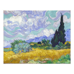 Vincent Van Gogh - Wheat Field with Cypresses Photo Print